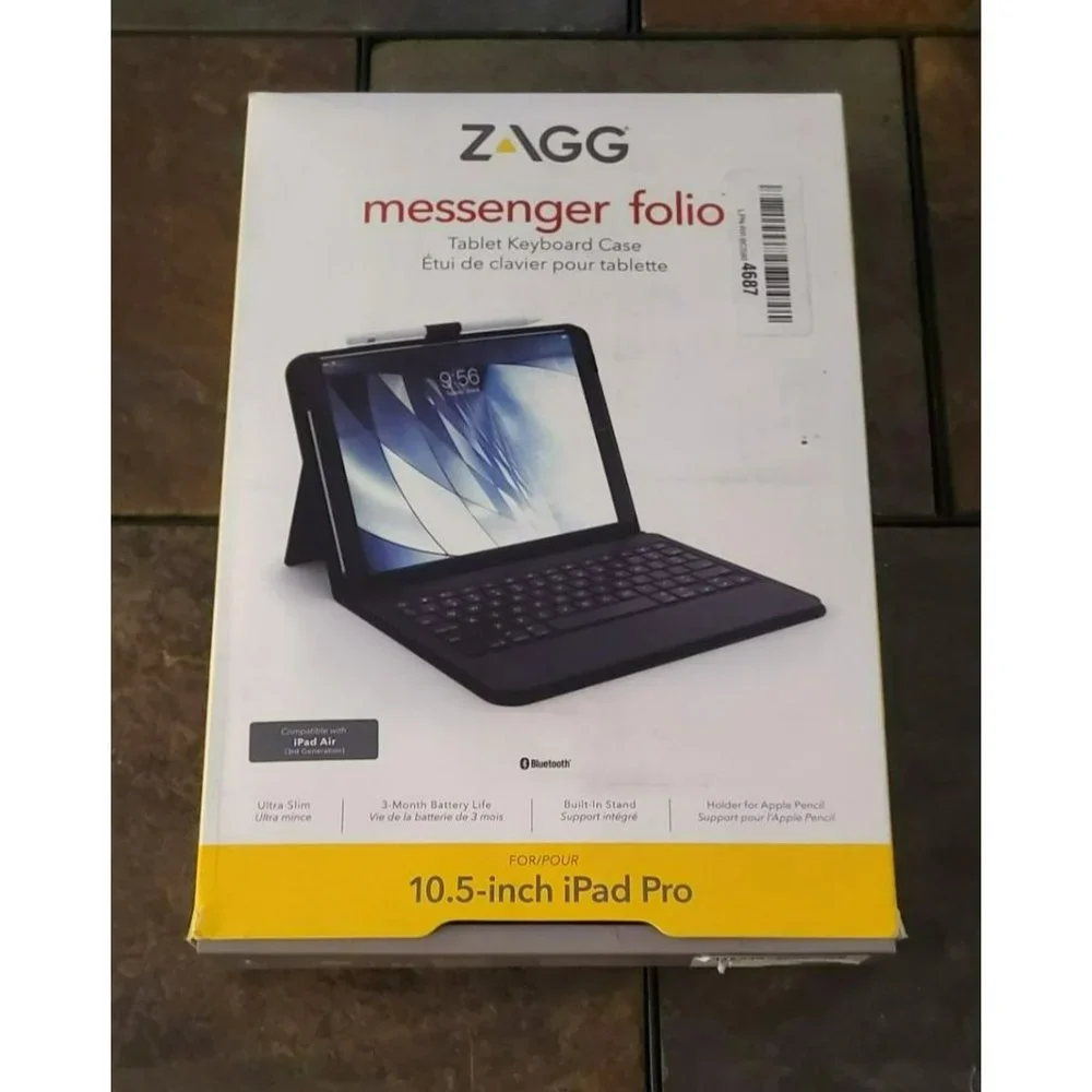 ZAGG Messenger Folio Case and Bluetooth Keyboard for iPad AIR 10.5